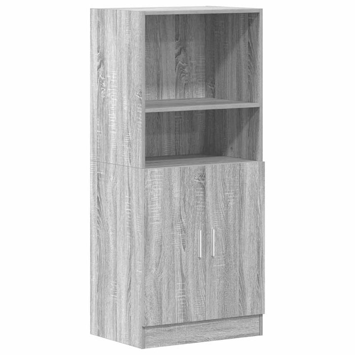 Set dulap de bucătărie din 2 piese, gri Sonoma, lemn derivat - WALTI WALTI