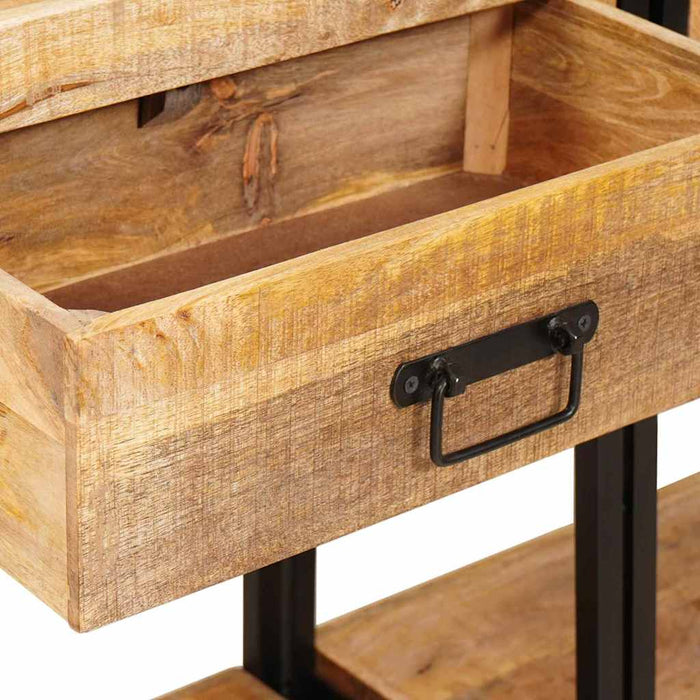 Masă de consolă 2 pcs Maro Lemn masiv de mango nefinisat - WALTI WALTI