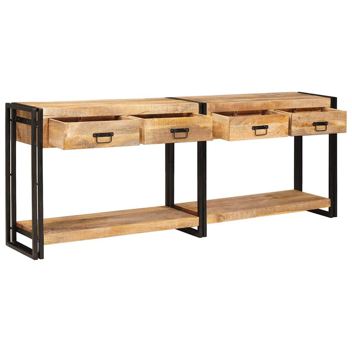Masă de consolă 2 pcs Maro Lemn masiv de mango nefinisat - WALTI WALTI