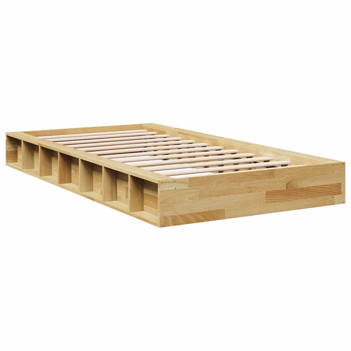 Cadru de pat fără saltea 100x200 cm din lemn masiv de stejar - WALTI WALTI