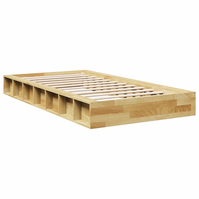 Cadru de pat fără saltea 100x200 cm din lemn masiv de stejar - WALTI WALTI