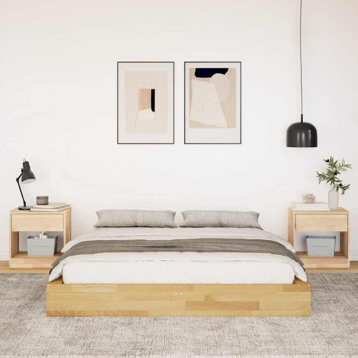 Cadru de pat fără saltea 140x200 cm din lemn masiv de stejar - WALTI WALTI
