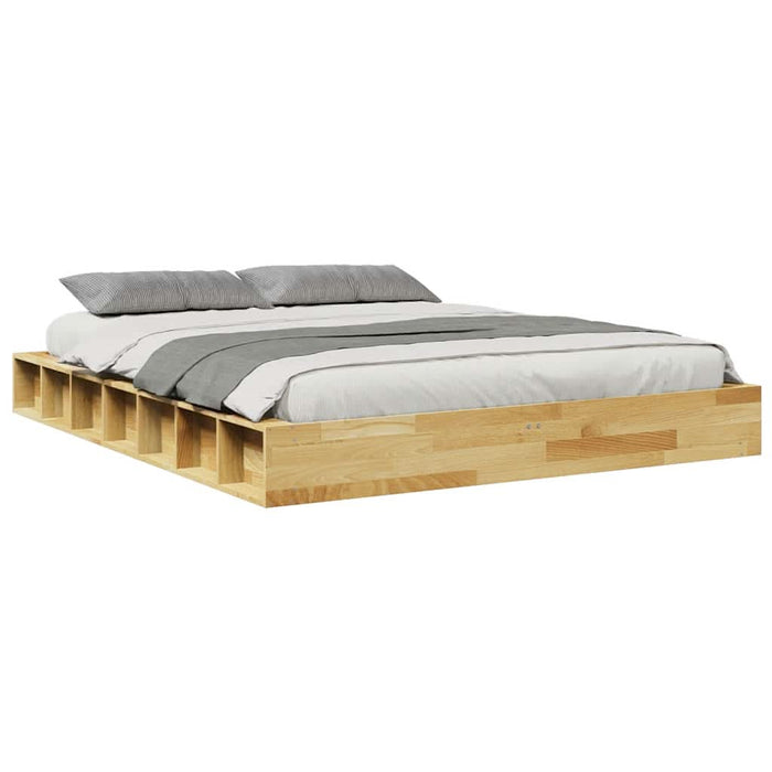 Cadru de pat fără saltea 140x200 cm din lemn masiv de stejar - WALTI WALTI
