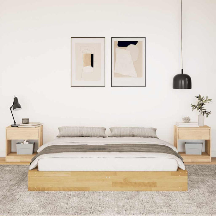 Cadru de pat fără saltea 160x200 cm din lemn masiv de stejar - WALTI WALTI