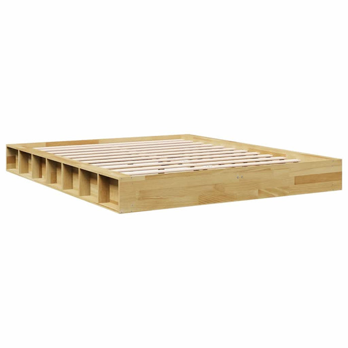 Cadru de pat fără saltea 160x200 cm din lemn masiv de stejar - WALTI WALTI