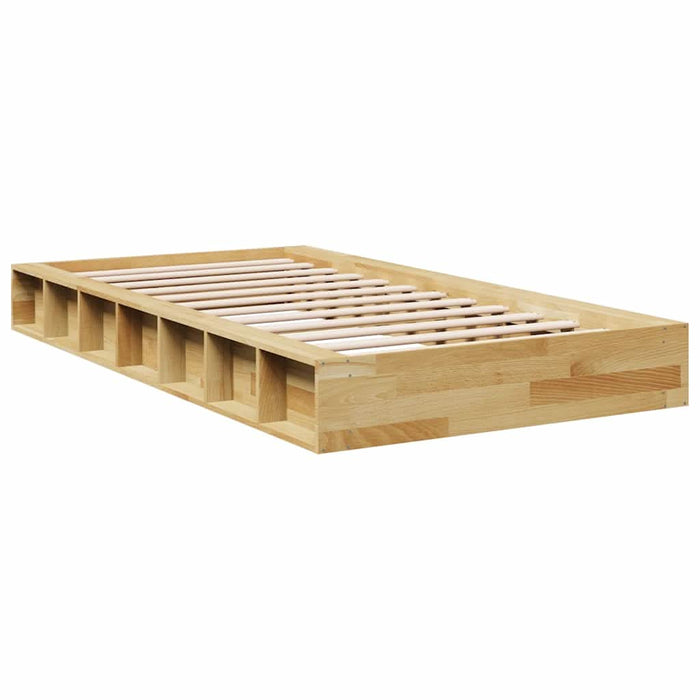 Cadru de pat fără saltea 75x190 cm din lemn masiv de stejar - WALTI WALTI