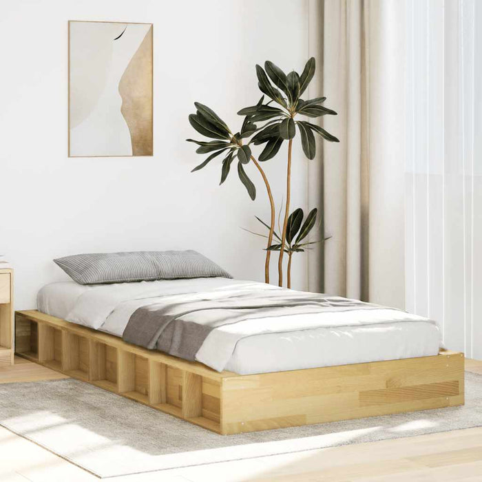 Cadru de pat fără saltea 75x190 cm din lemn masiv de stejar - WALTI WALTI