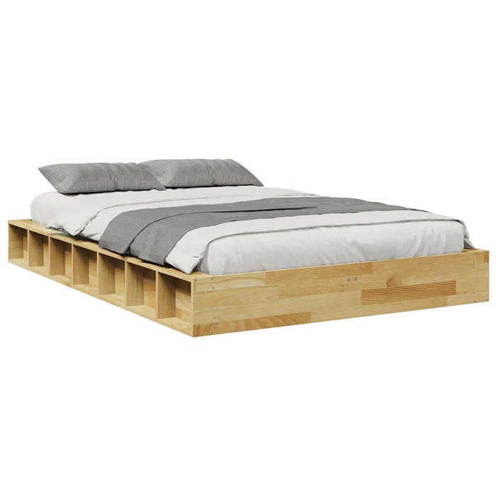 Cadru de pat fără saltea 120x190 cm din lemn masiv de stejar - WALTI WALTI