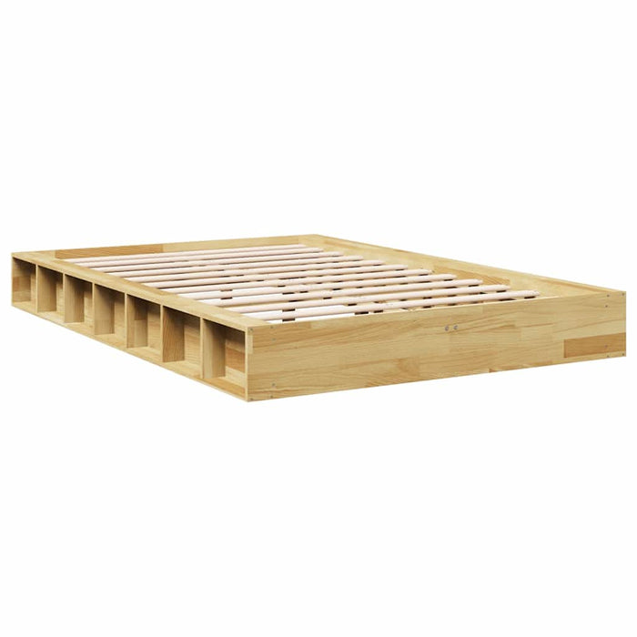 Cadru de pat fără saltea 120x190 cm din lemn masiv de stejar - WALTI WALTI
