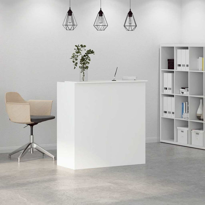 Birou de recepție, alb, 100x50x103,5 cm, lemn stratificat WALTI