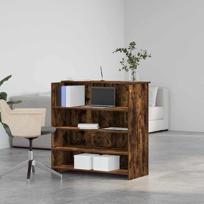 Birou de recepție stejar afumat 100x50x103,5 cm lemn prelucrat - WALTI WALTI