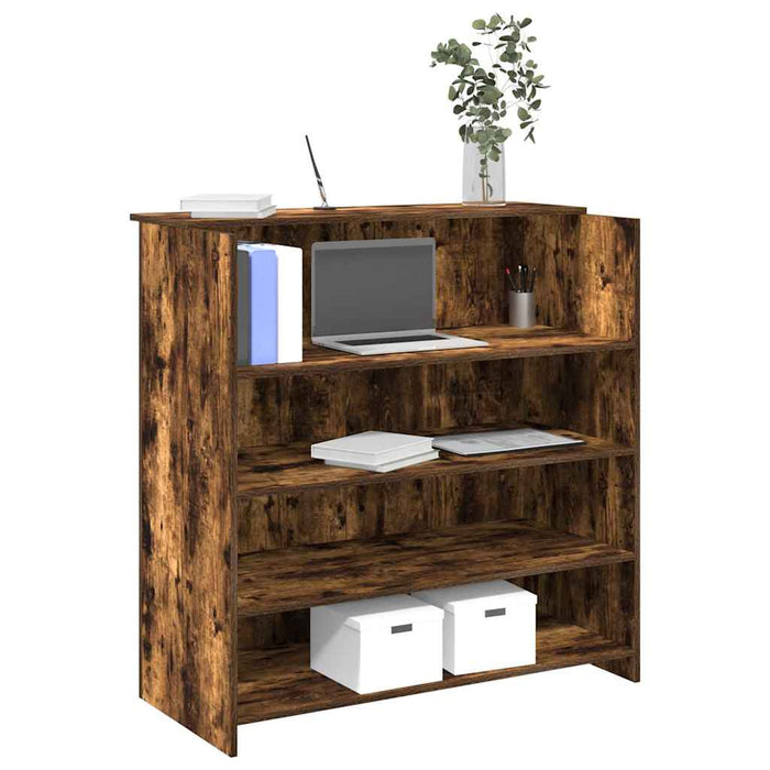 Birou de recepție stejar afumat 100x50x103,5 cm lemn prelucrat - WALTI WALTI