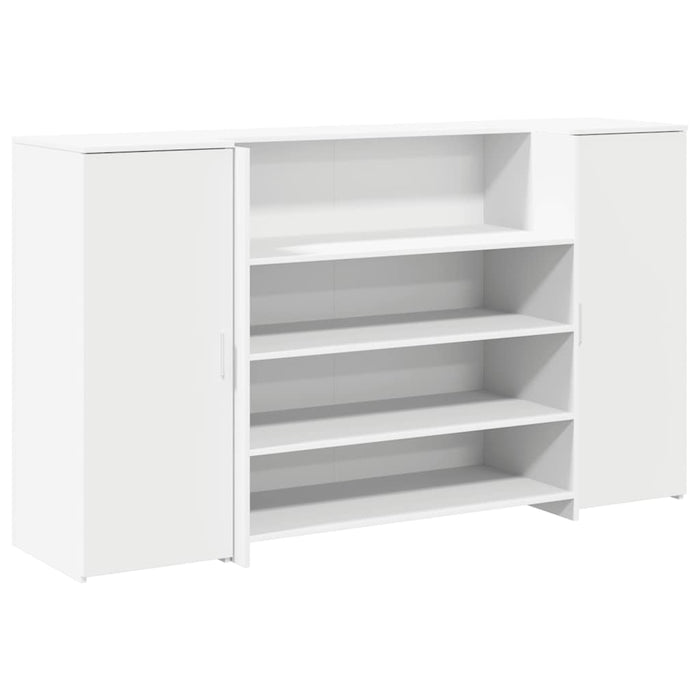 Birou de recepție, alb, 180x50x103,5 cm, lemn stratificat WALTI