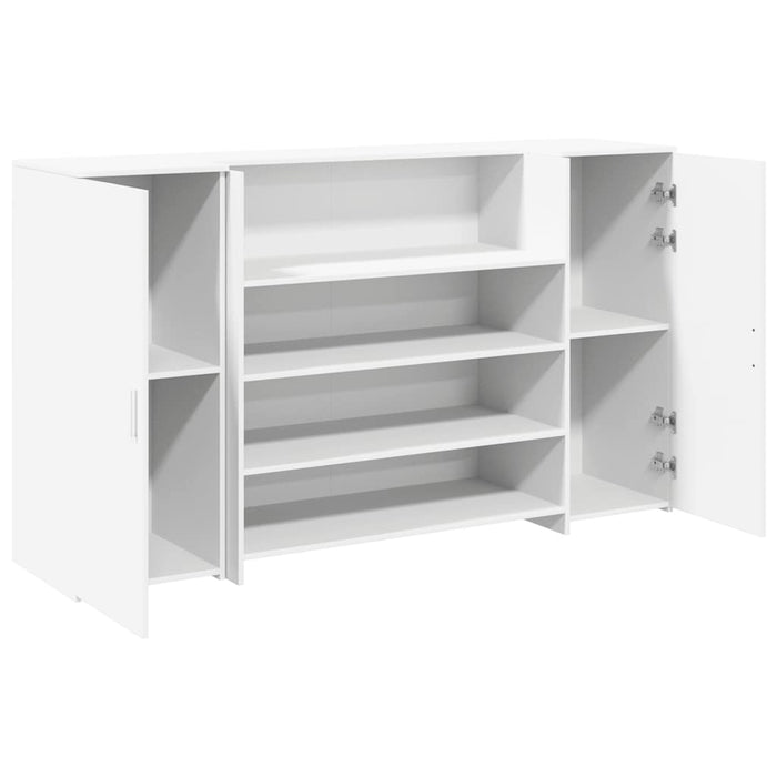 Birou de recepție, alb, 180x50x103,5 cm, lemn stratificat WALTI