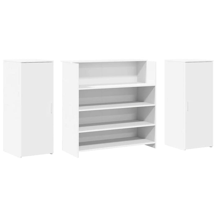 Birou de recepție, alb, 180x50x103,5 cm, lemn stratificat WALTI