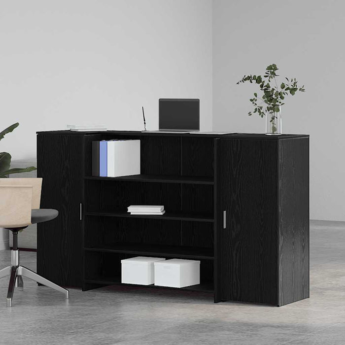 Birou de recepție din stejar negru 180x50x103,5 cm, lemn stratificat - WALTI WALTI