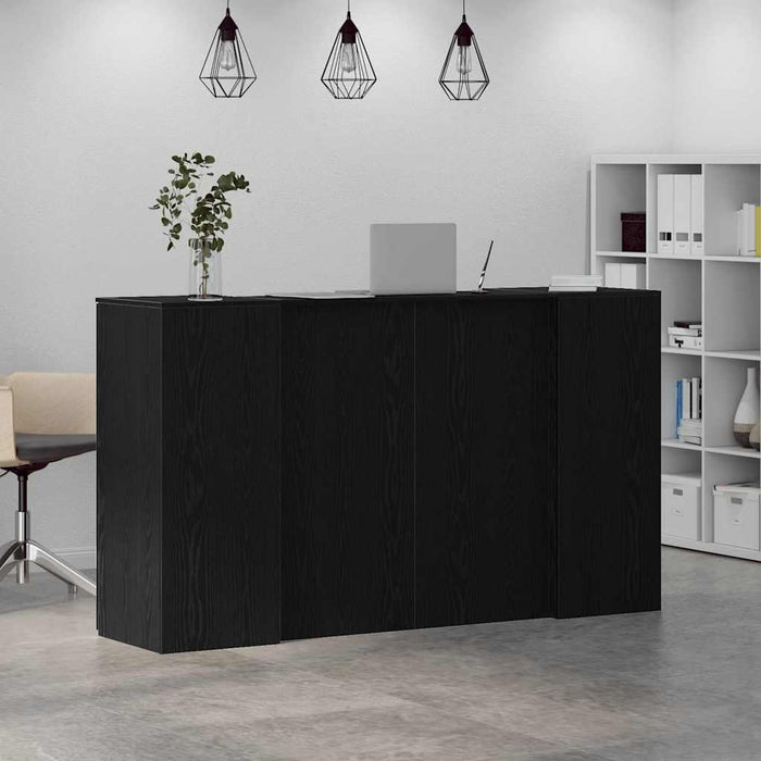Birou de recepție din stejar negru 180x50x103,5 cm, lemn stratificat - WALTI WALTI