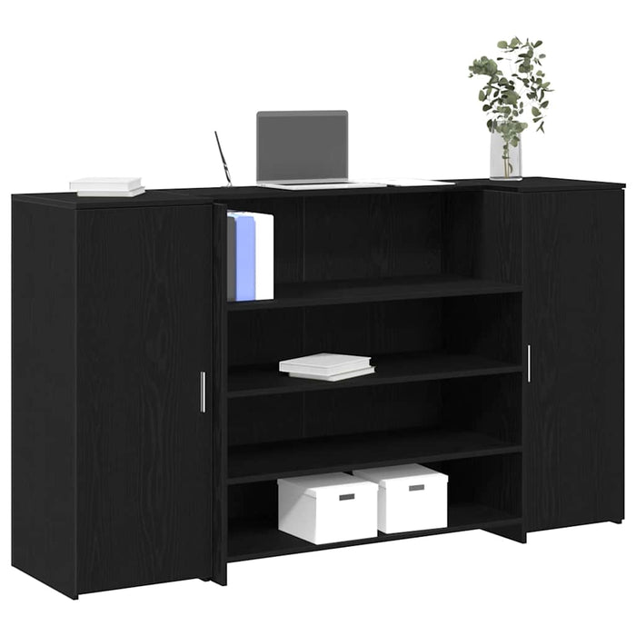 Birou de recepție din stejar negru 180x50x103,5 cm, lemn stratificat - WALTI WALTI