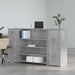 Birou de recepție Gri beton 180x50x103,5 cm Lemn prelucrat - WALTI WALTI
