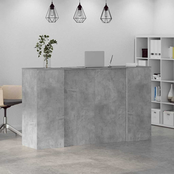 Birou de recepție Gri beton 180x50x103,5 cm Lemn prelucrat - WALTI WALTI