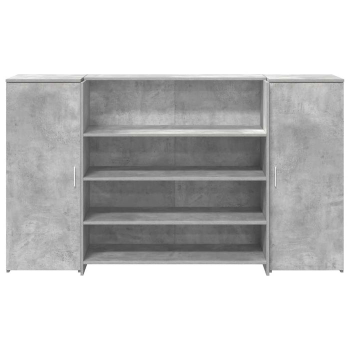 Birou de recepție Gri beton 180x50x103,5 cm Lemn prelucrat - WALTI WALTI