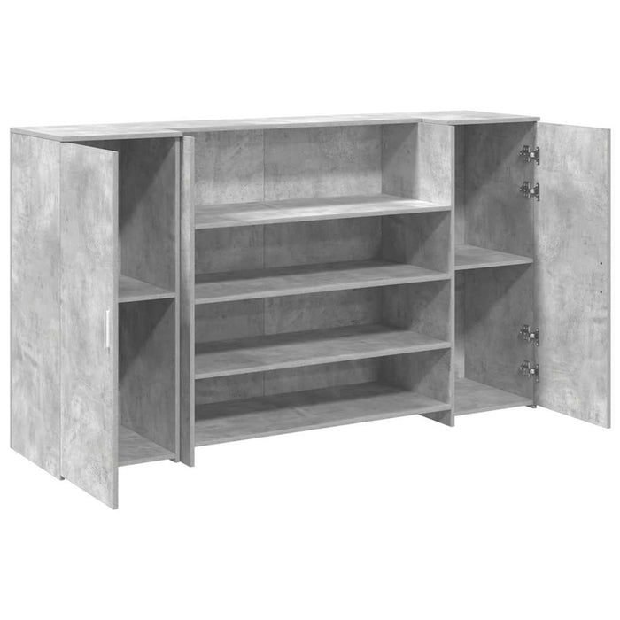 Birou de recepție Gri beton 180x50x103,5 cm Lemn prelucrat - WALTI WALTI