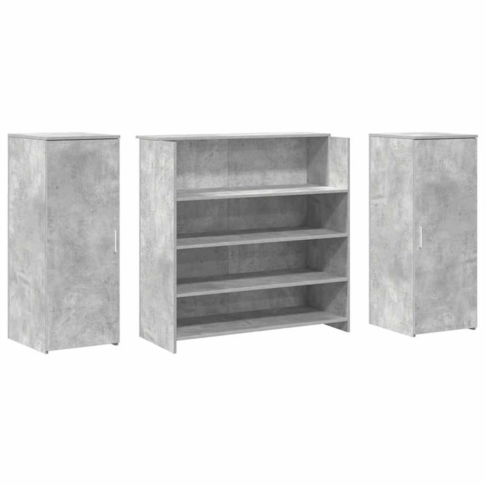 Birou de recepție Gri beton 180x50x103,5 cm Lemn prelucrat - WALTI WALTI