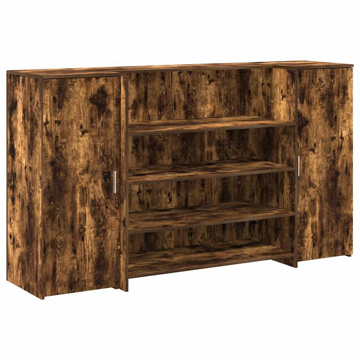Birou de recepție stejar afumat 180x50x103,5 cm lemn prelucrat - WALTI WALTI