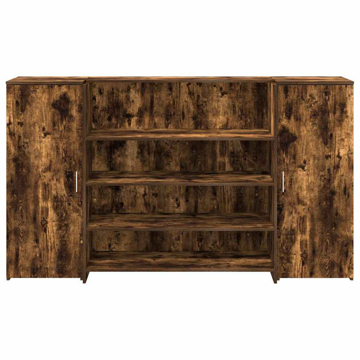 Birou de recepție stejar afumat 180x50x103,5 cm lemn prelucrat - WALTI WALTI