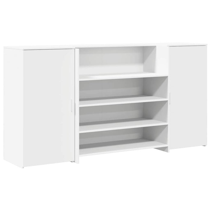 Birou de recepție, alb, 200x50x103,5 cm, lemn stratificat WALTI