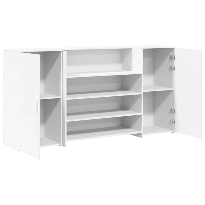 Birou de recepție, alb, 200x50x103,5 cm, lemn stratificat WALTI