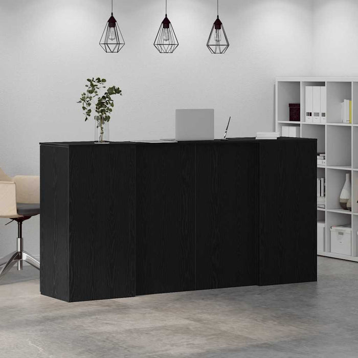 Birou de recepție Stejar negru 200x50x103,5 cm Lemn prelucrat - WALTI WALTI