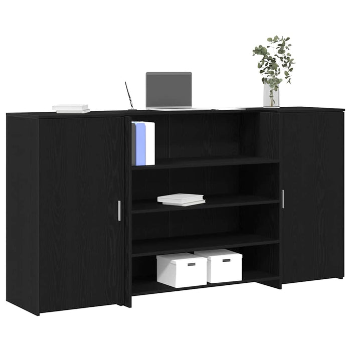 Birou de recepție Stejar negru 200x50x103,5 cm Lemn prelucrat - WALTI WALTI