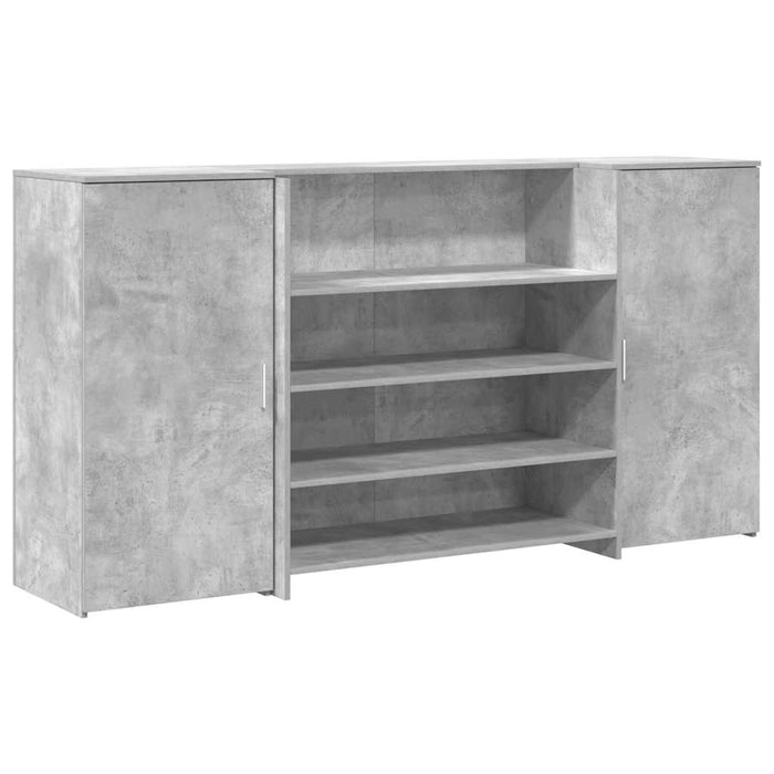 Birou de recepție Gri beton 200x50x103,5 cm Lemn prelucrat WALTI