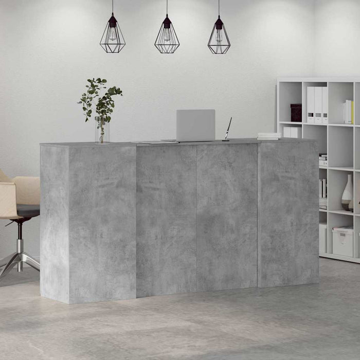 Birou de recepție Gri beton 200x50x103,5 cm Lemn prelucrat WALTI