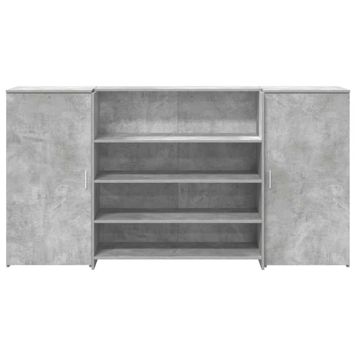 Birou de recepție Gri beton 200x50x103,5 cm Lemn prelucrat WALTI