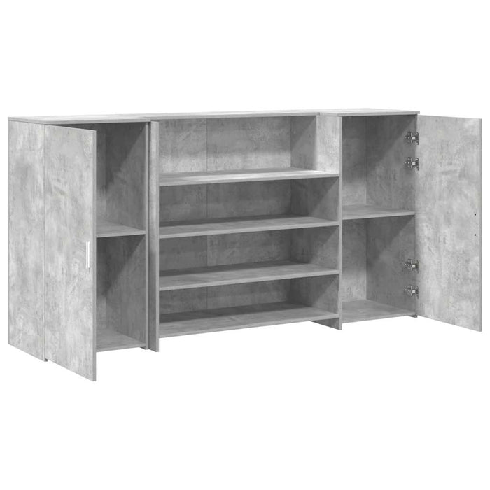 Birou de recepție Gri beton 200x50x103,5 cm Lemn prelucrat WALTI
