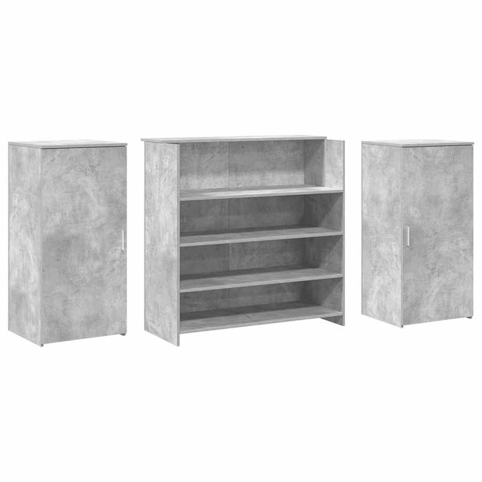 Birou de recepție Gri beton 200x50x103,5 cm Lemn prelucrat WALTI