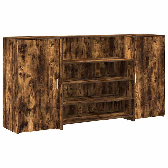 Birou de recepție stejar afumat 200x50x103,5 cm lemn prelucrat - WALTI WALTI