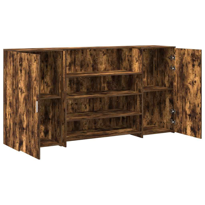 Birou de recepție stejar afumat 200x50x103,5 cm lemn prelucrat - WALTI WALTI