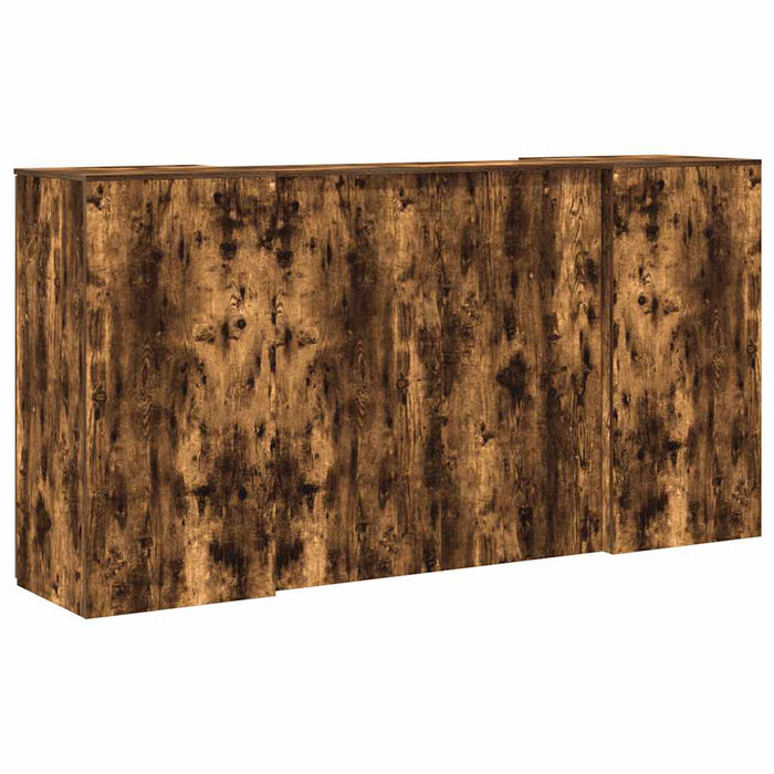Birou de recepție stejar afumat 200x50x103,5 cm lemn prelucrat - WALTI WALTI
