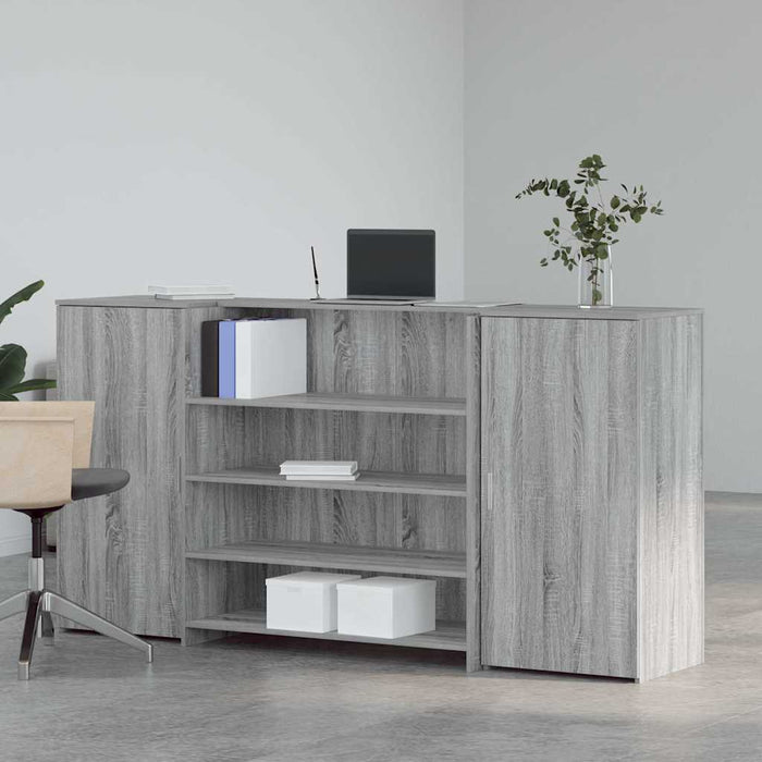 Birou de recepție Gri Sonoma 200x50x103,5 cm Lemn prelucrat WALTI