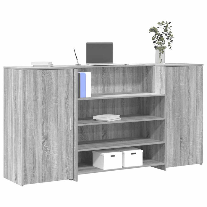 Birou de recepție Gri Sonoma 200x50x103,5 cm Lemn prelucrat WALTI