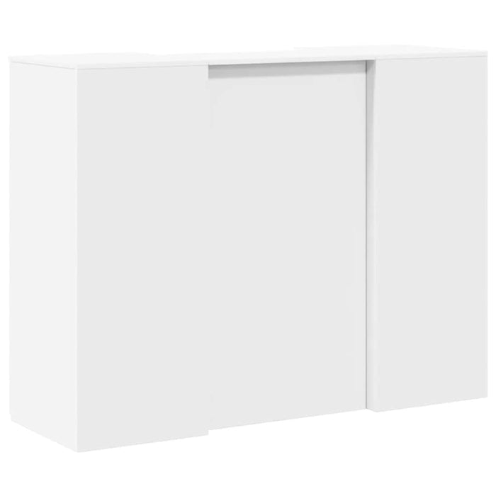 Birou de recepție alb 135x50x103,5 cm din lemn prelucrat - WALTI WALTI