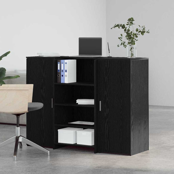 Birou de recepție Stejar negru 135x50x103,5 cm Lemn prelucrat - WALTI WALTI