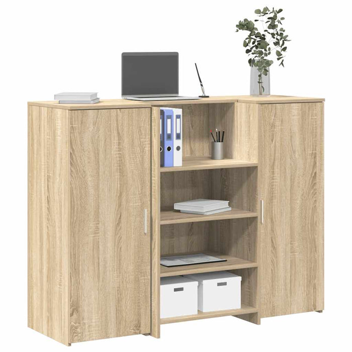 Birou de recepție Stejar Sonoma 135x50x103,5 cm Lemn prelucrat - WALTI WALTI