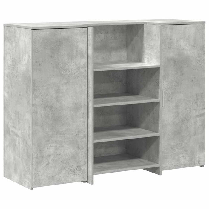 Birou de recepție Gri beton 135x50x103,5 cm Lemn prelucrat - WALTI WALTI