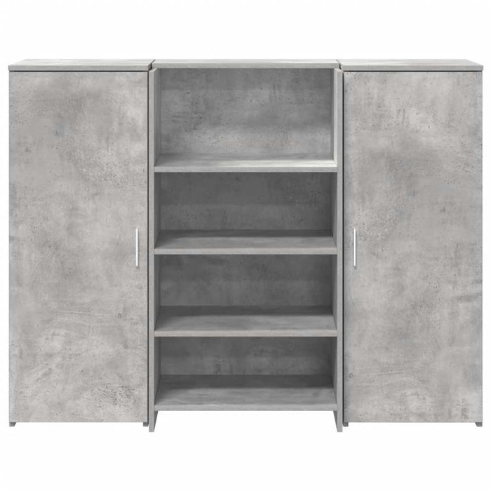 Birou de recepție Gri beton 135x50x103,5 cm Lemn prelucrat - WALTI WALTI
