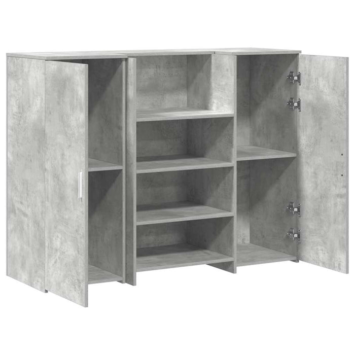 Birou de recepție Gri beton 135x50x103,5 cm Lemn prelucrat - WALTI WALTI