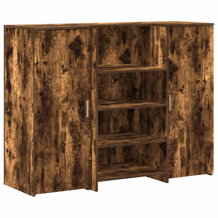 Birou de recepție stejar afumat 135x50x103,5 cm lemn prelucrat - WALTI WALTI